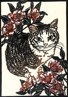 猫とお花の切り絵：ご依頼（オーダー）分: *時雨庵*